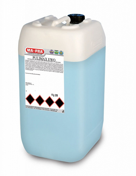 PULIMAX EWO 25 KG экологически чистый универсальный очиститель для кожи, ткани, пластмассы, стекол через ТОРНАДОР. Концентрат. НЕ ТРЕБУЕТ ОПОЛАСКИВАНИЯ . MA-FRA, Италия